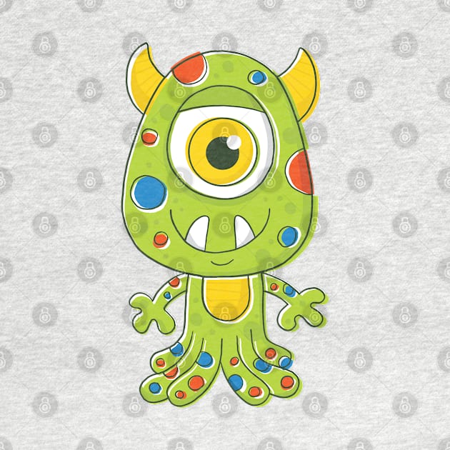 One-eyed Alien Monster by vaughanduck